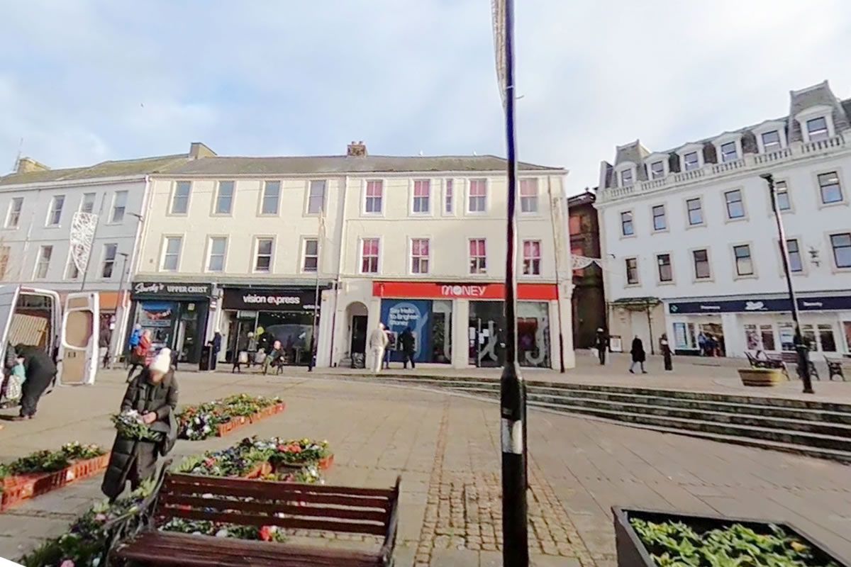 84-88 High St and 1-3 English St, Let Virgin Money Investment, Dumfries, DG1 2BJ