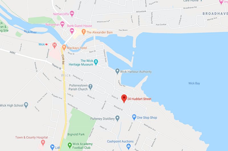 Huddart Street, Wick, Caithness 100 Prime Commercial premises located in the popular town of